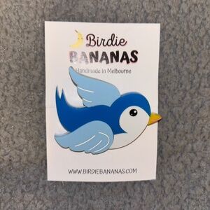 Birdie Bananas Bluebird Brooch
